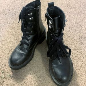 Madden Girl lace up Biker Boots size 6.5